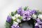 Summer Floral Wreaths for Front Door Green Plant Purple Hydrangea Weaths 18 inch on Grapevine Base, Perfect for Summer Wreaths Outdoor,Indoor and Farmhouse Decoration